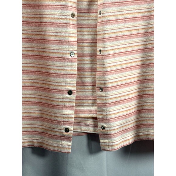 Liz Claiborne Women's Pink White Striped Cardigan Tank Sweater 2 Piece Set L XL - Picture 2 of 10